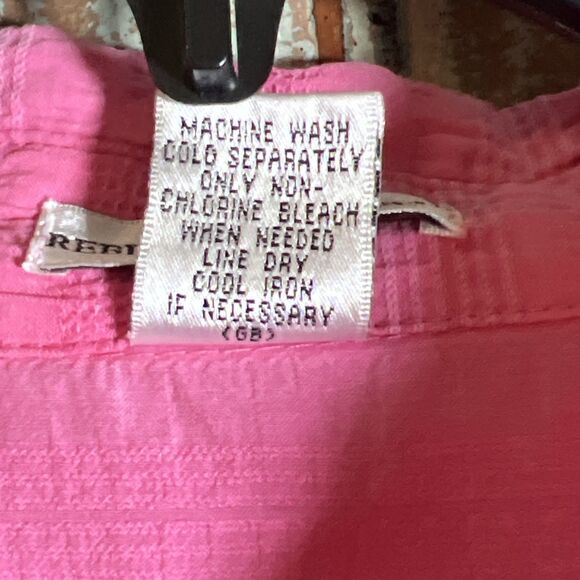 Rebecca Malone Womens Textured  3/4 Sleeve  VNeck Button Up Top Size L - Picture 8 of 8